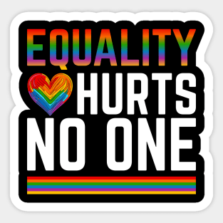 Pride Human Rights Lgbt Equality Hurts No One Sticker